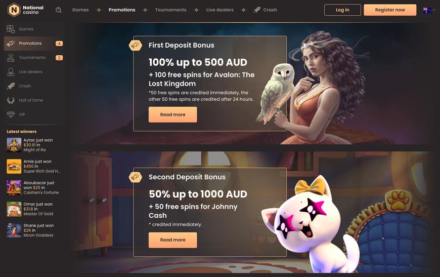 National Casino Welcome Bonus