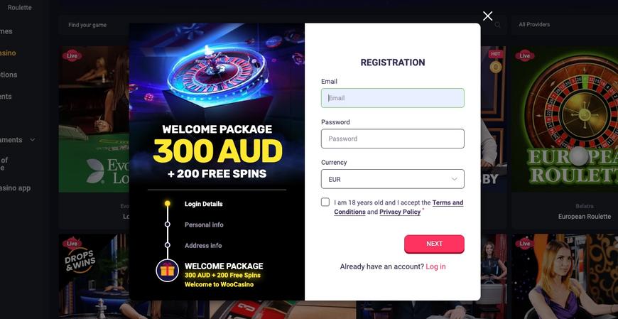 Woo Casino Registration