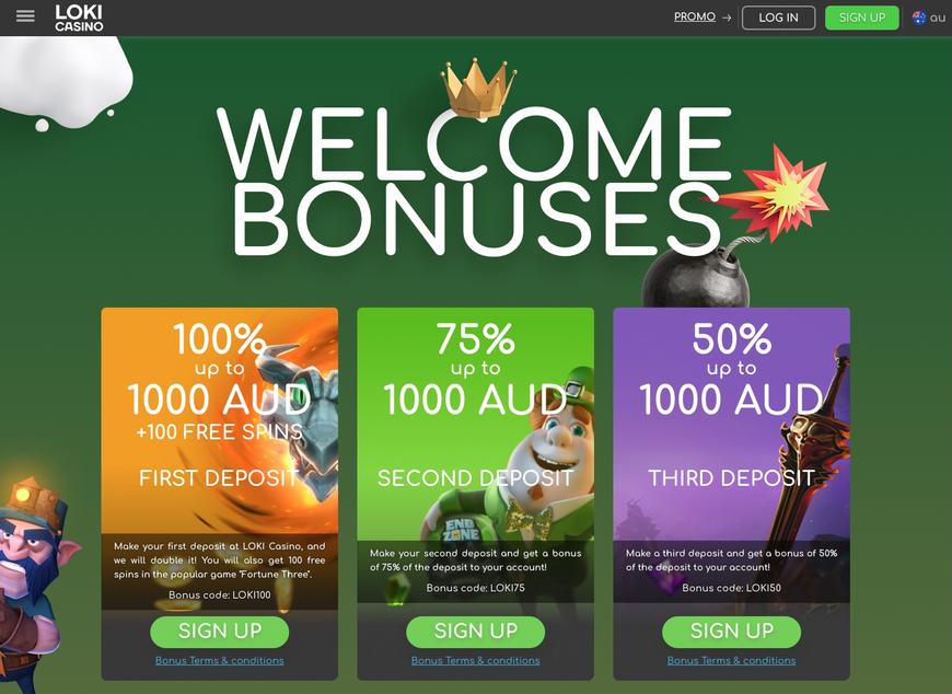Loki Casino bonuses