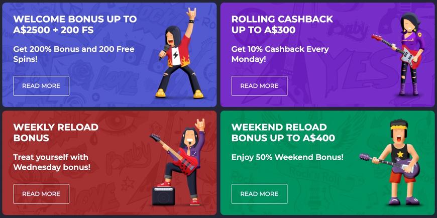 Rolling Slots Casino bonus