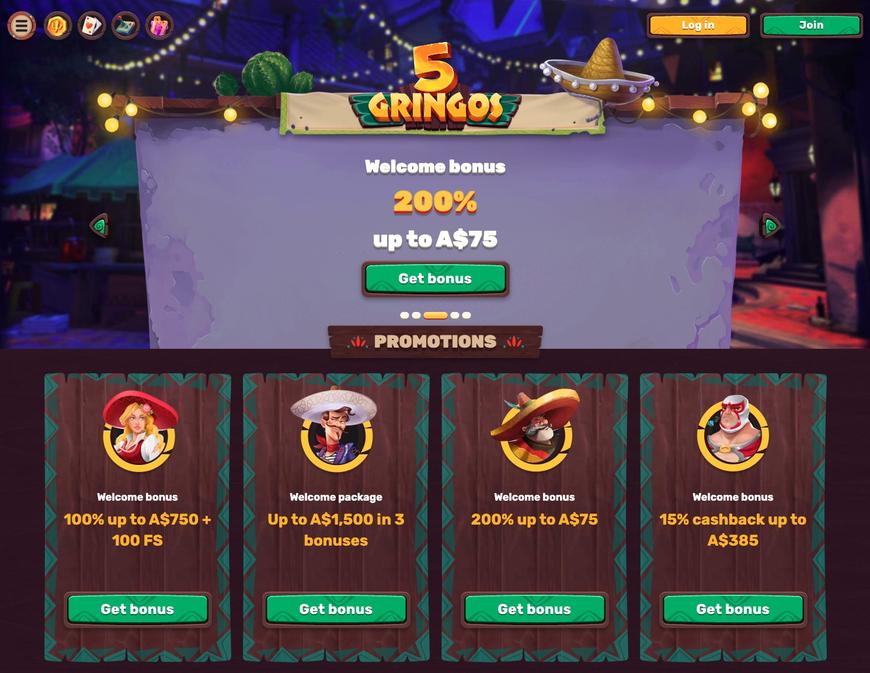 5Gringos Casino Bonus