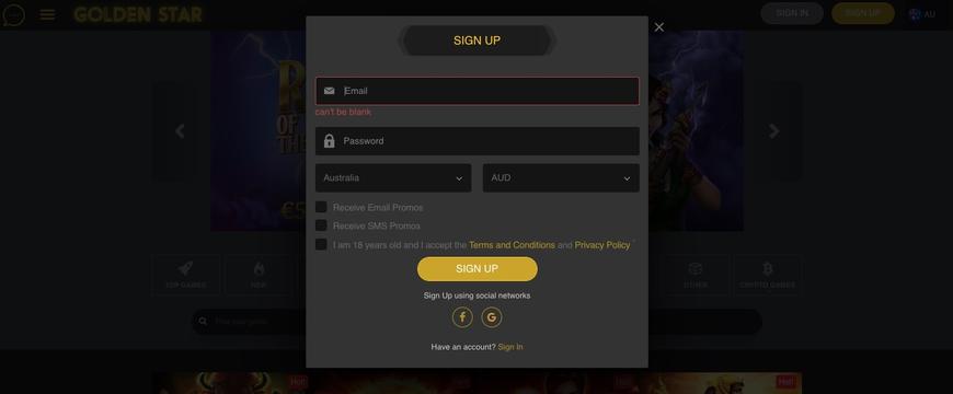 Golden Star Casino Registration