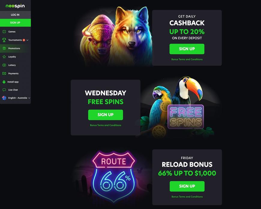 Neospin Casino Promotions