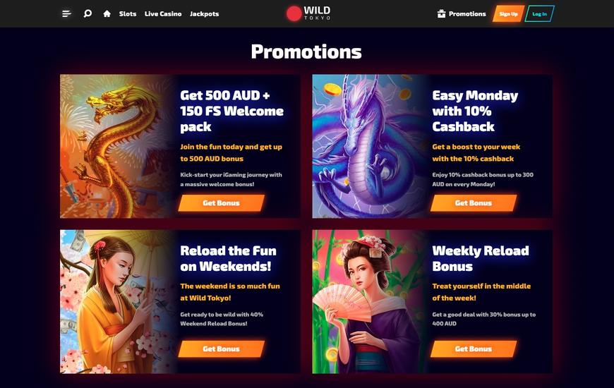 WildTokyo Casino Bonus