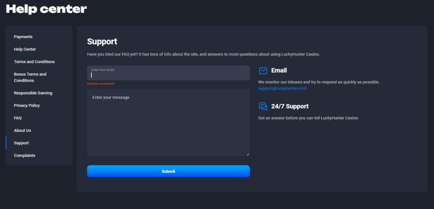 Help center